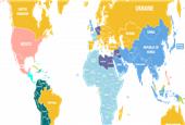 This map shows the top immigrant population in each country
